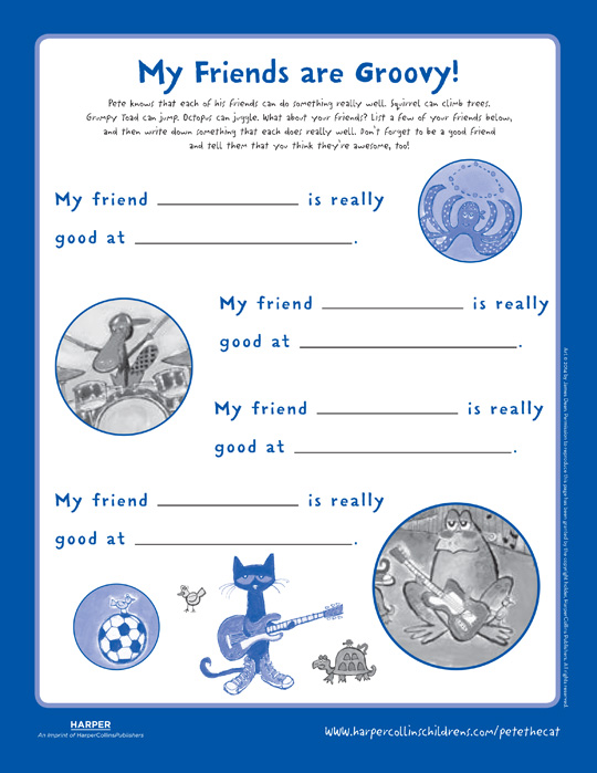 Pete the Cat and the New Guy: Fill In the Blank